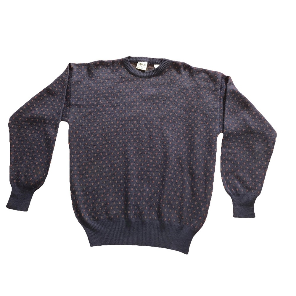 Giorgio Di Firenze Pullover Wool Blend Sweater Patterned Size Large Holiday VTG